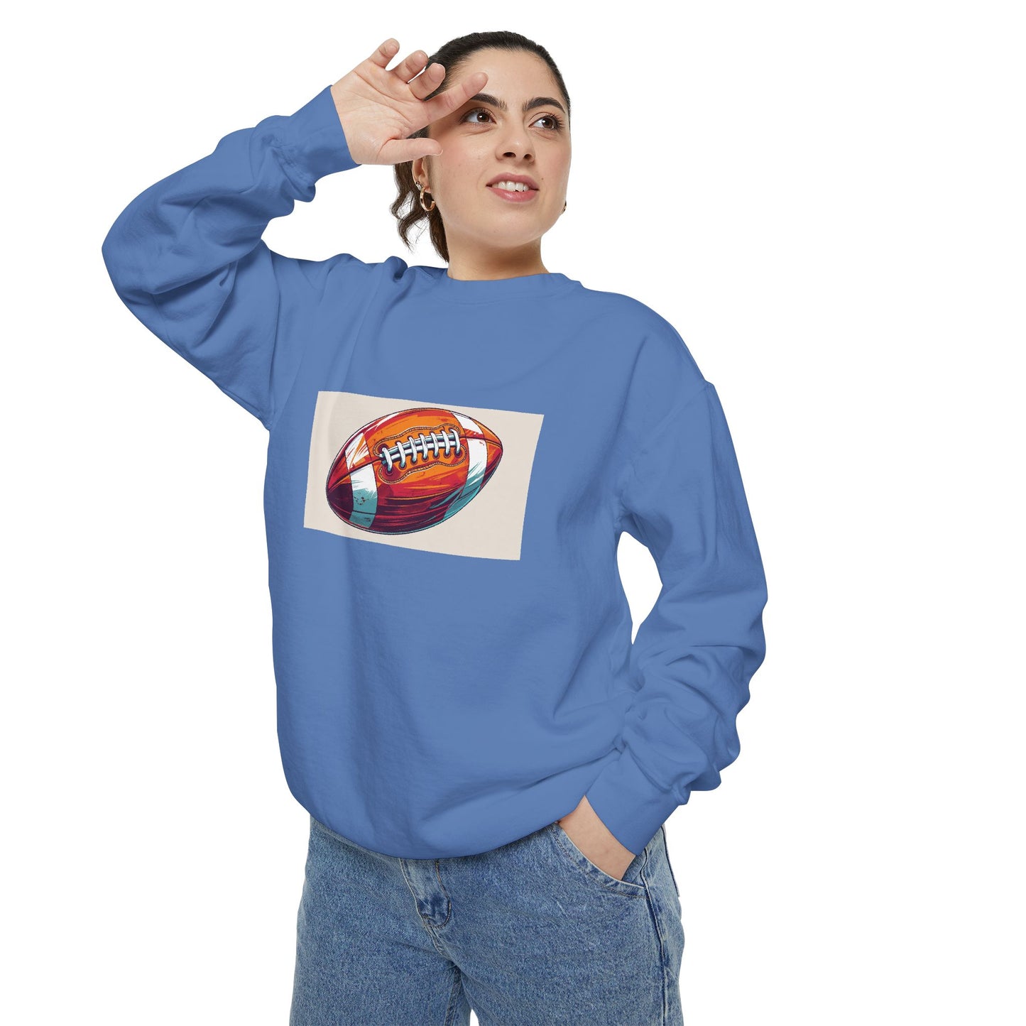 Football Graphic Sweatshirt - Cozy Unisex Apparel for Sports Fans, Gift for Athletes, Game Day Wear, Casual Streetwear, Gift for Him/Her
