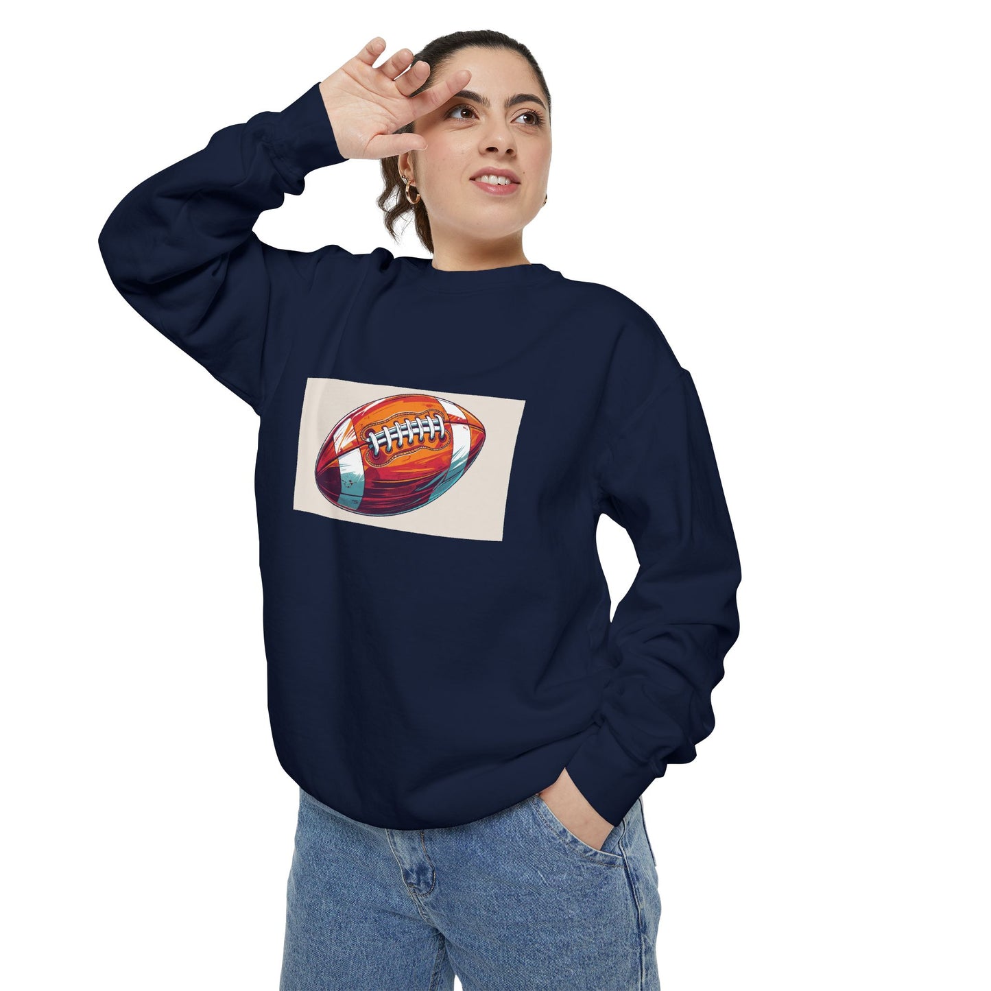 Football Graphic Sweatshirt - Cozy Unisex Apparel for Sports Fans, Gift for Athletes, Game Day Wear, Casual Streetwear, Gift for Him/Her