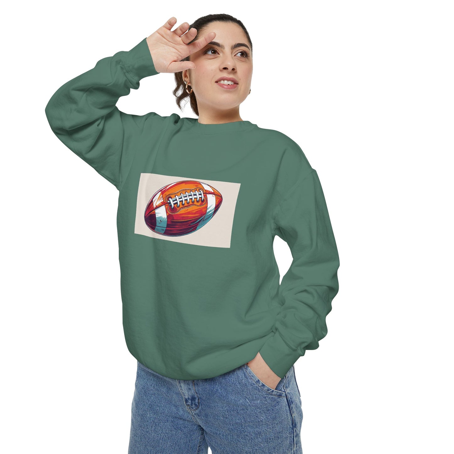 Football Graphic Sweatshirt - Cozy Unisex Apparel for Sports Fans, Gift for Athletes, Game Day Wear, Casual Streetwear, Gift for Him/Her