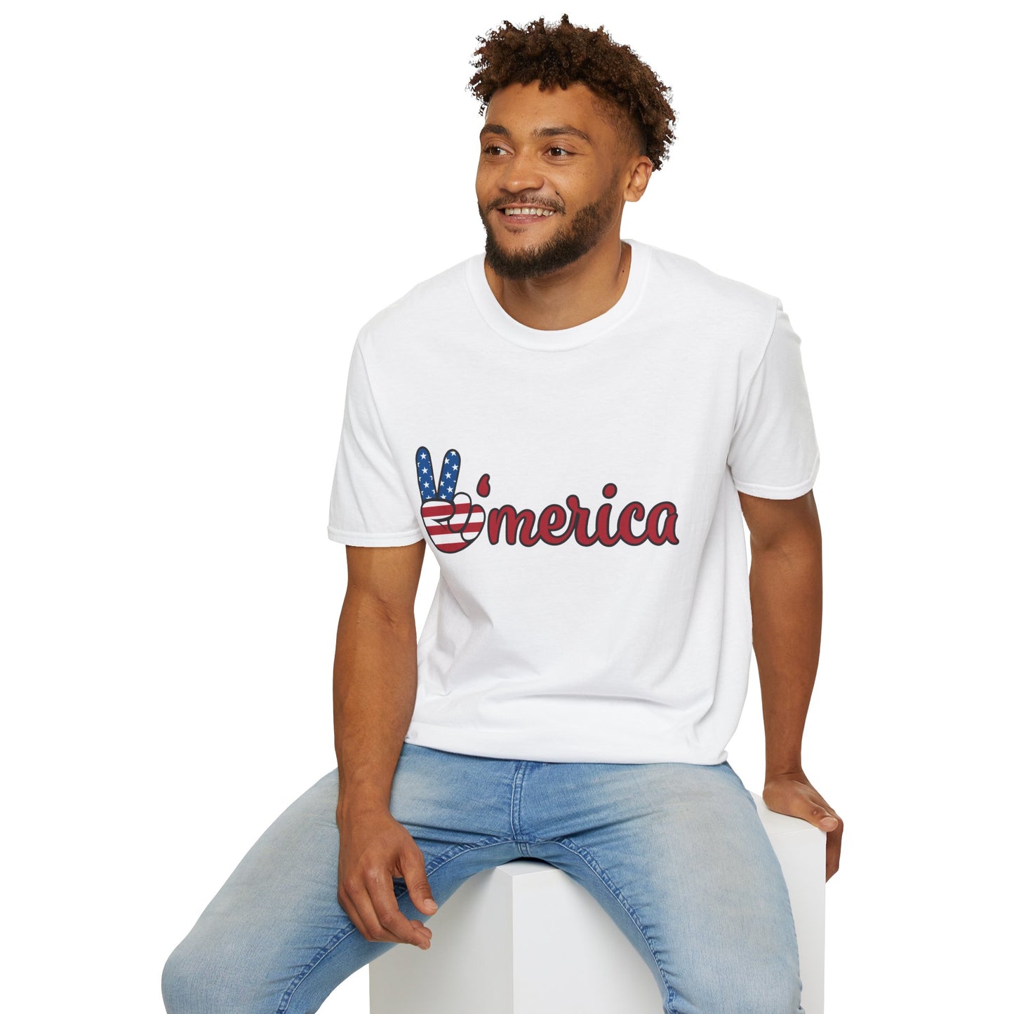 Unisex Graphic T-Shirt with America and Sports Theme, Casual Wear, Unisex Apparel, USA Pride, Game Day Shirt, Holiday Gift