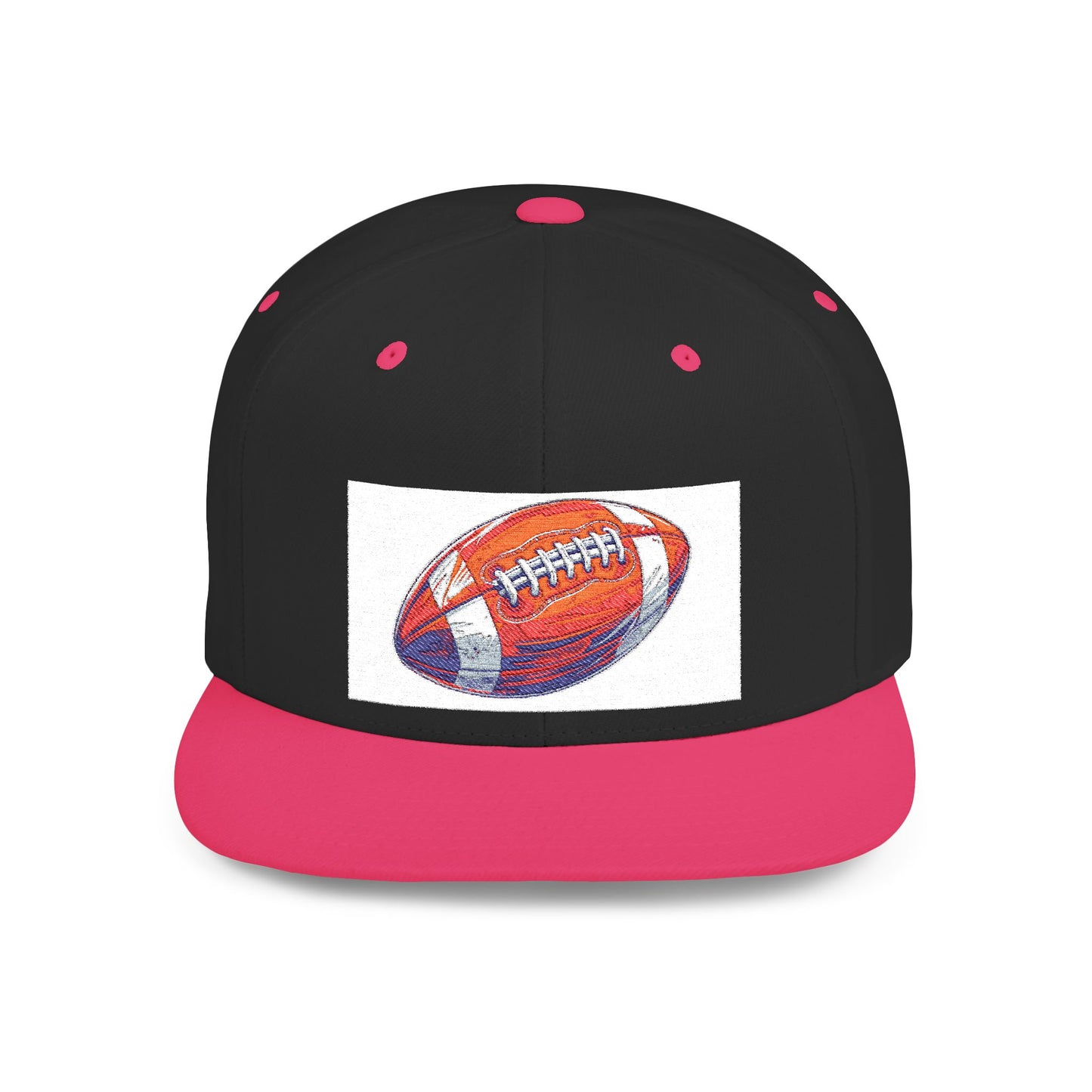 Football Flat Bill Snapback Hat, Casual Sports Cap, Gift for Sports Fans, Perfect for Game Day, Tailgating