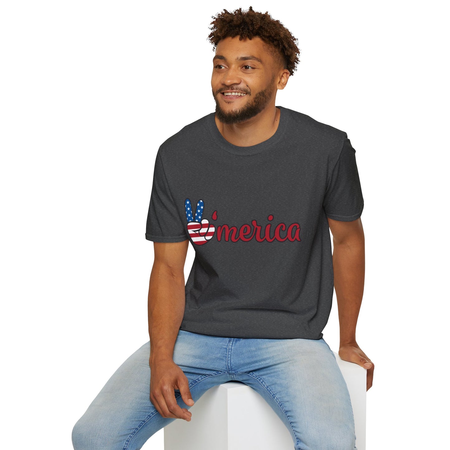 Unisex Graphic T-Shirt with America and Sports Theme, Casual Wear, Unisex Apparel, USA Pride, Game Day Shirt, Holiday Gift