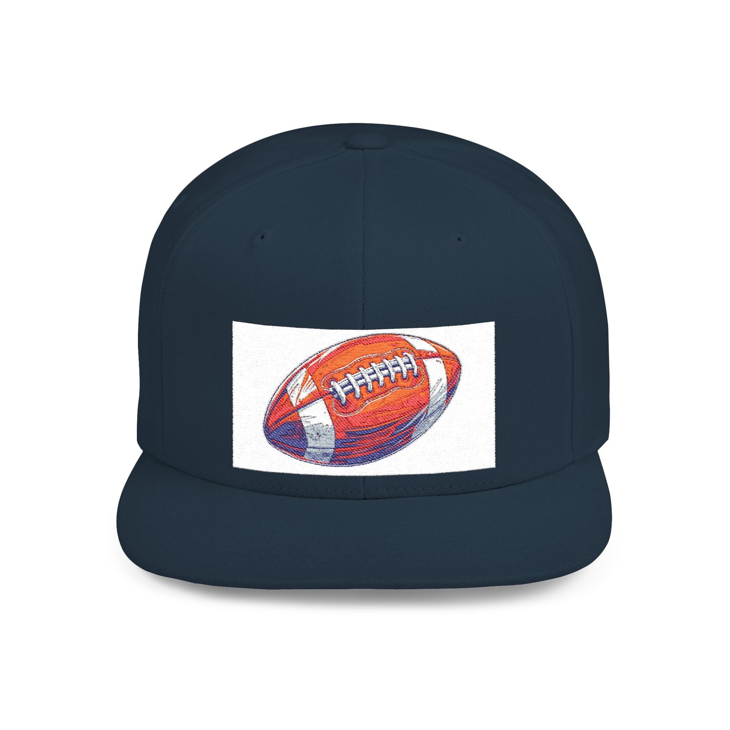 Football Flat Bill Snapback Hat, Casual Sports Cap, Gift for Sports Fans, Perfect for Game Day, Tailgating