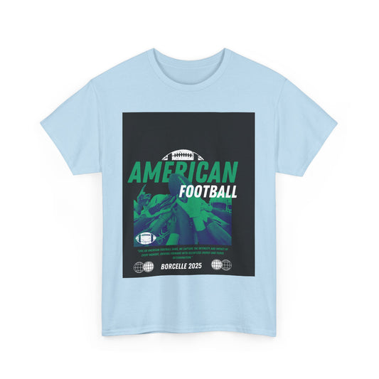 American Football Graphic Tee, Unisex Heavy Cotton T-Shirt, Sport Fan Apparel, Game Day Outfit, Casual Wear