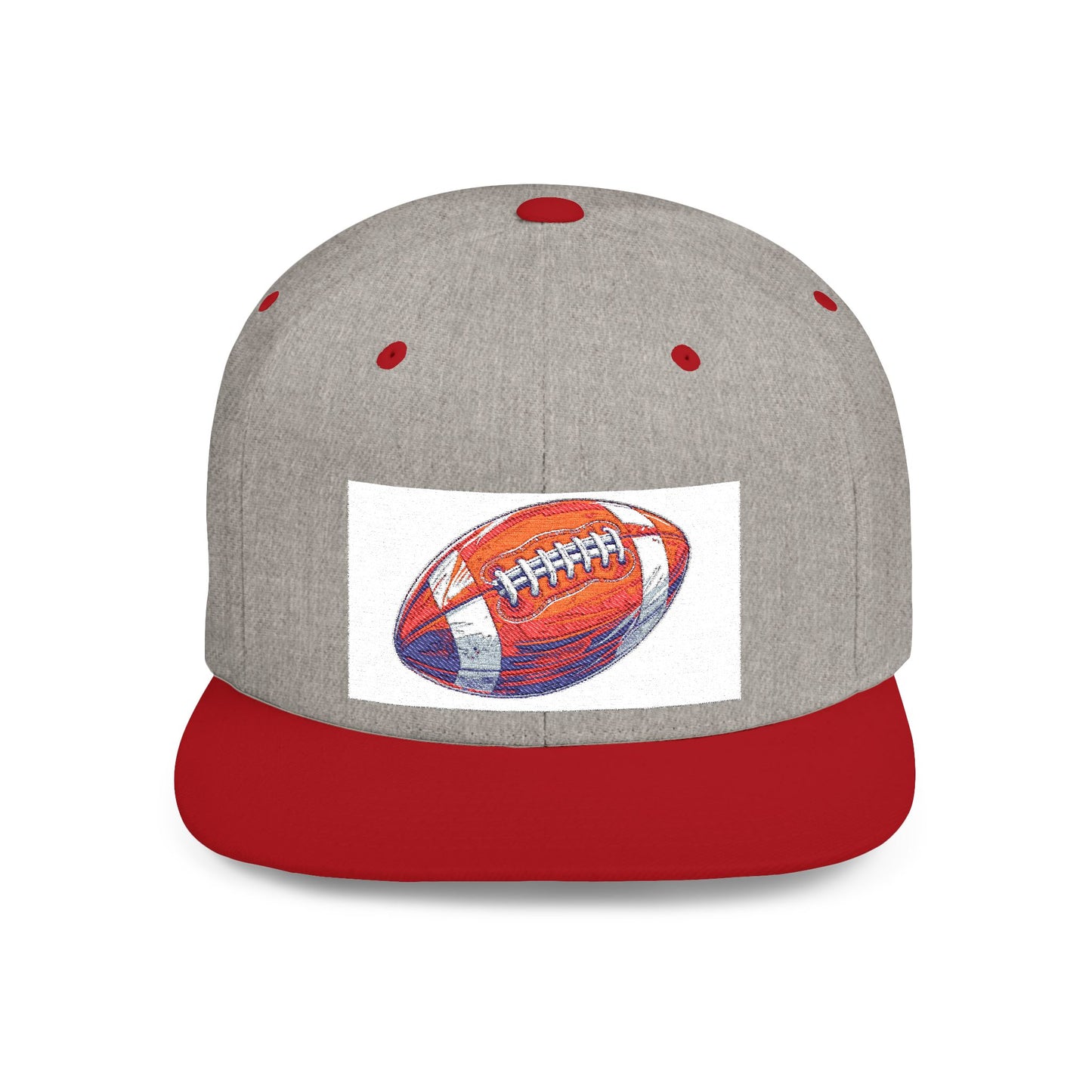 Football Flat Bill Snapback Hat, Casual Sports Cap, Gift for Sports Fans, Perfect for Game Day, Tailgating