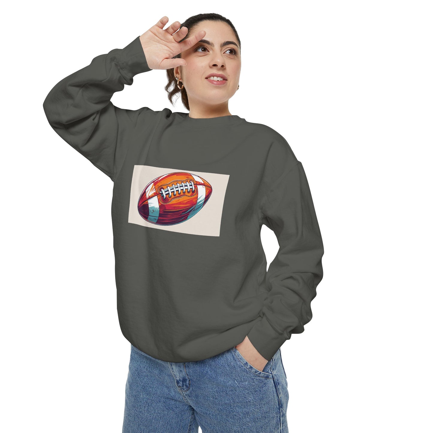 Football Graphic Sweatshirt - Cozy Unisex Apparel for Sports Fans, Gift for Athletes, Game Day Wear, Casual Streetwear, Gift for Him/Her