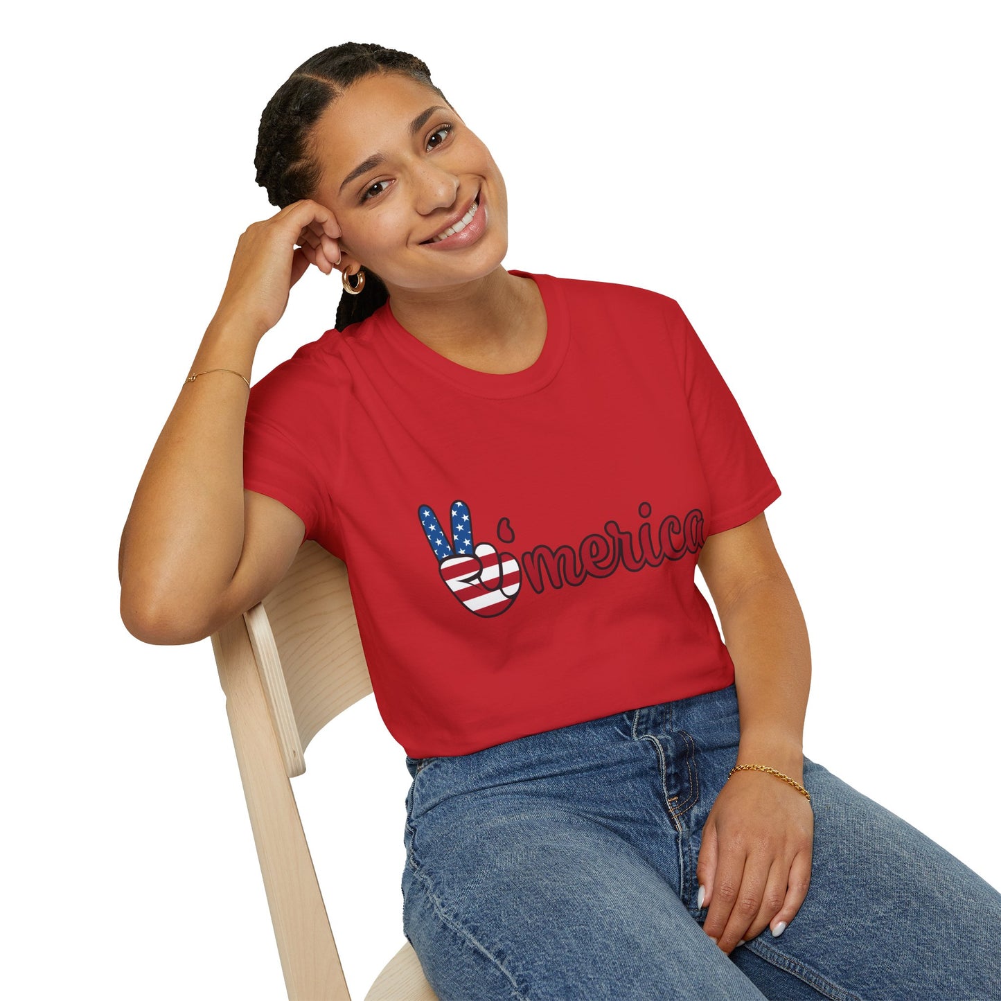 Unisex Graphic T-Shirt with America and Sports Theme, Casual Wear, Unisex Apparel, USA Pride, Game Day Shirt, Holiday Gift