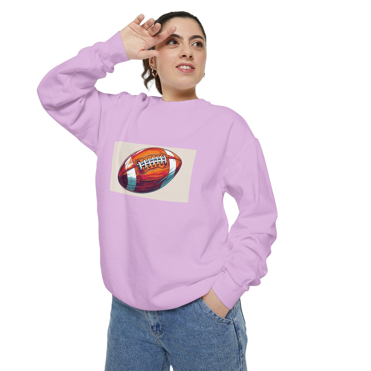 Football Graphic Sweatshirt - Cozy Unisex Apparel for Sports Fans, Gift for Athletes, Game Day Wear, Casual Streetwear, Gift for Him/Her