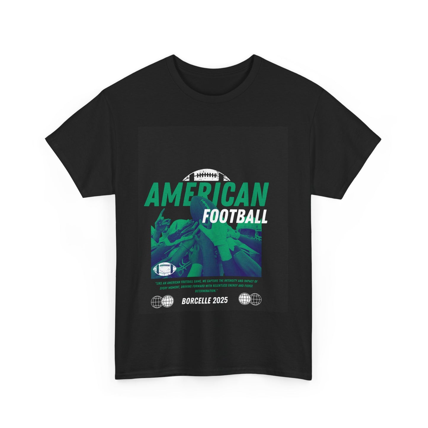 American Football Graphic Tee, Unisex Heavy Cotton T-Shirt, Sport Fan Apparel, Game Day Outfit, Casual Wear