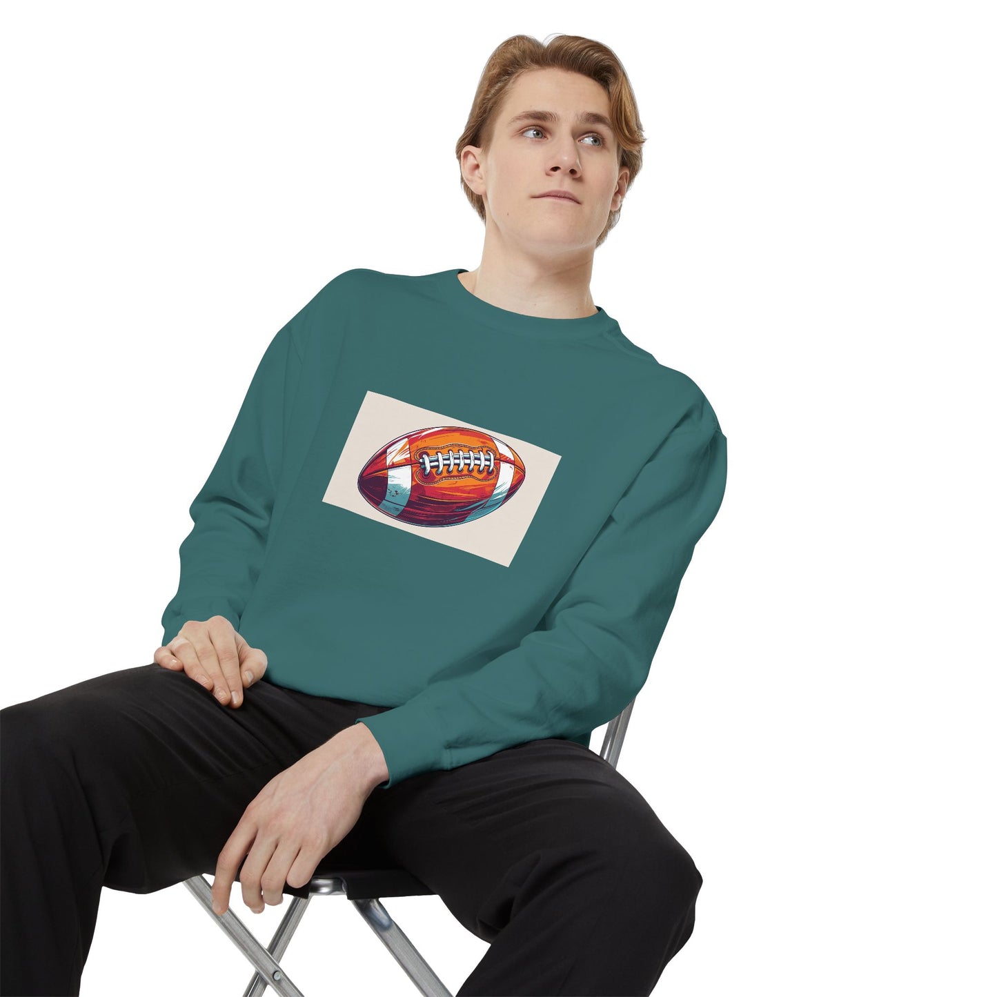 Football Graphic Sweatshirt - Cozy Unisex Apparel for Sports Fans, Gift for Athletes, Game Day Wear, Casual Streetwear, Gift for Him/Her