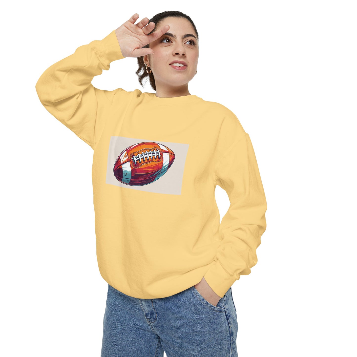 Football Graphic Sweatshirt - Cozy Unisex Apparel for Sports Fans, Gift for Athletes, Game Day Wear, Casual Streetwear, Gift for Him/Her