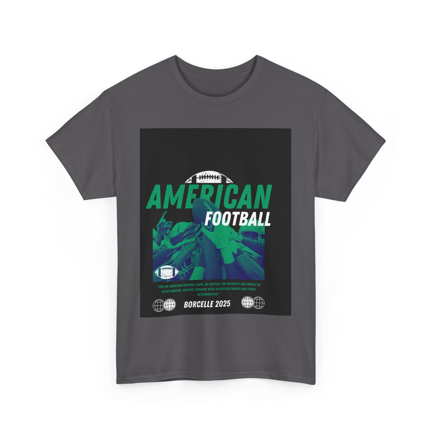 American Football Graphic Tee, Unisex Heavy Cotton T-Shirt, Sport Fan Apparel, Game Day Outfit, Casual Wear