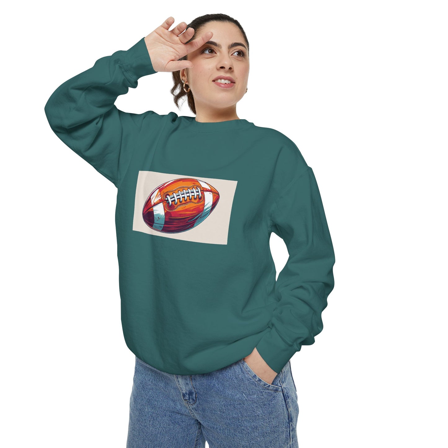 Football Graphic Sweatshirt - Cozy Unisex Apparel for Sports Fans, Gift for Athletes, Game Day Wear, Casual Streetwear, Gift for Him/Her