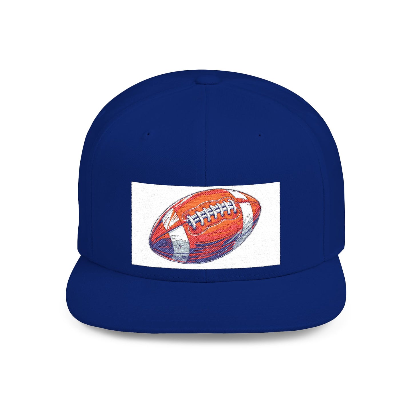 Football Flat Bill Snapback Hat, Casual Sports Cap, Gift for Sports Fans, Perfect for Game Day, Tailgating