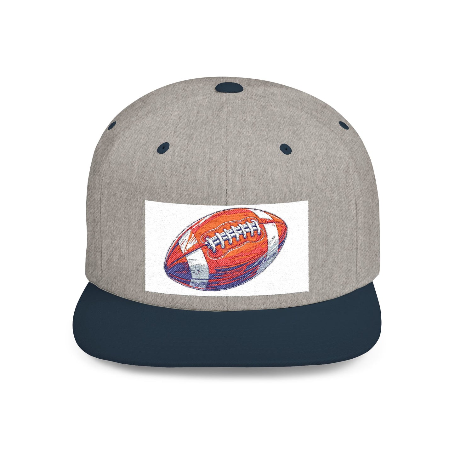 Football Flat Bill Snapback Hat, Casual Sports Cap, Gift for Sports Fans, Perfect for Game Day, Tailgating