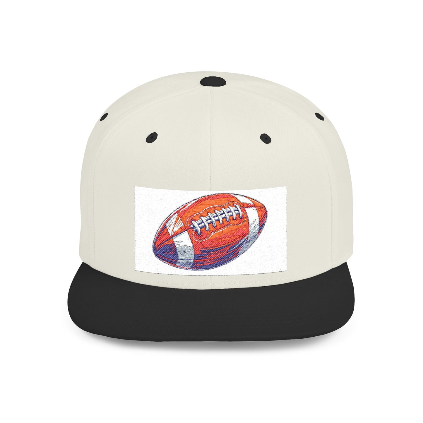 Football Flat Bill Snapback Hat, Casual Sports Cap, Gift for Sports Fans, Perfect for Game Day, Tailgating