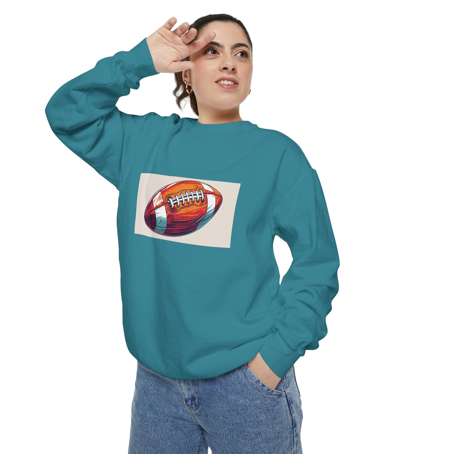 Football Graphic Sweatshirt - Cozy Unisex Apparel for Sports Fans, Gift for Athletes, Game Day Wear, Casual Streetwear, Gift for Him/Her