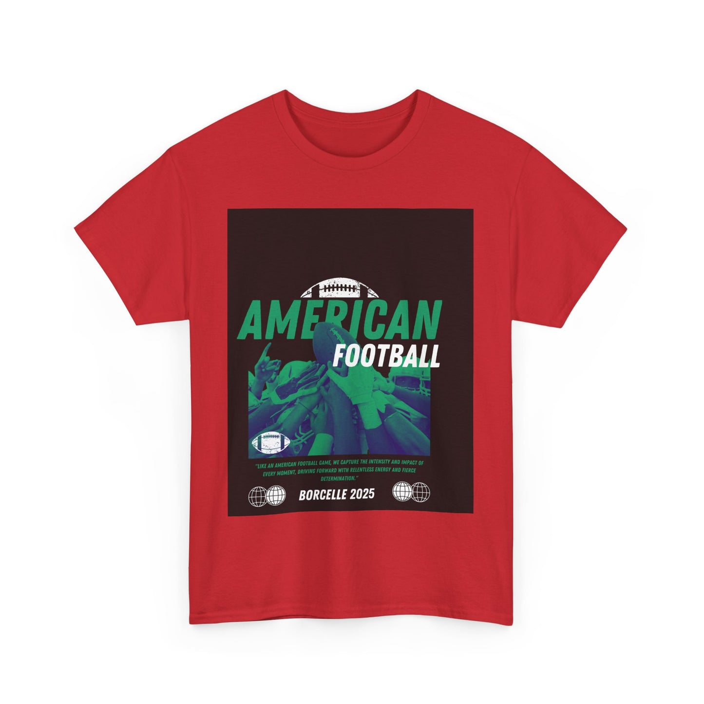 American Football Graphic Tee, Unisex Heavy Cotton T-Shirt, Sport Fan Apparel, Game Day Outfit, Casual Wear
