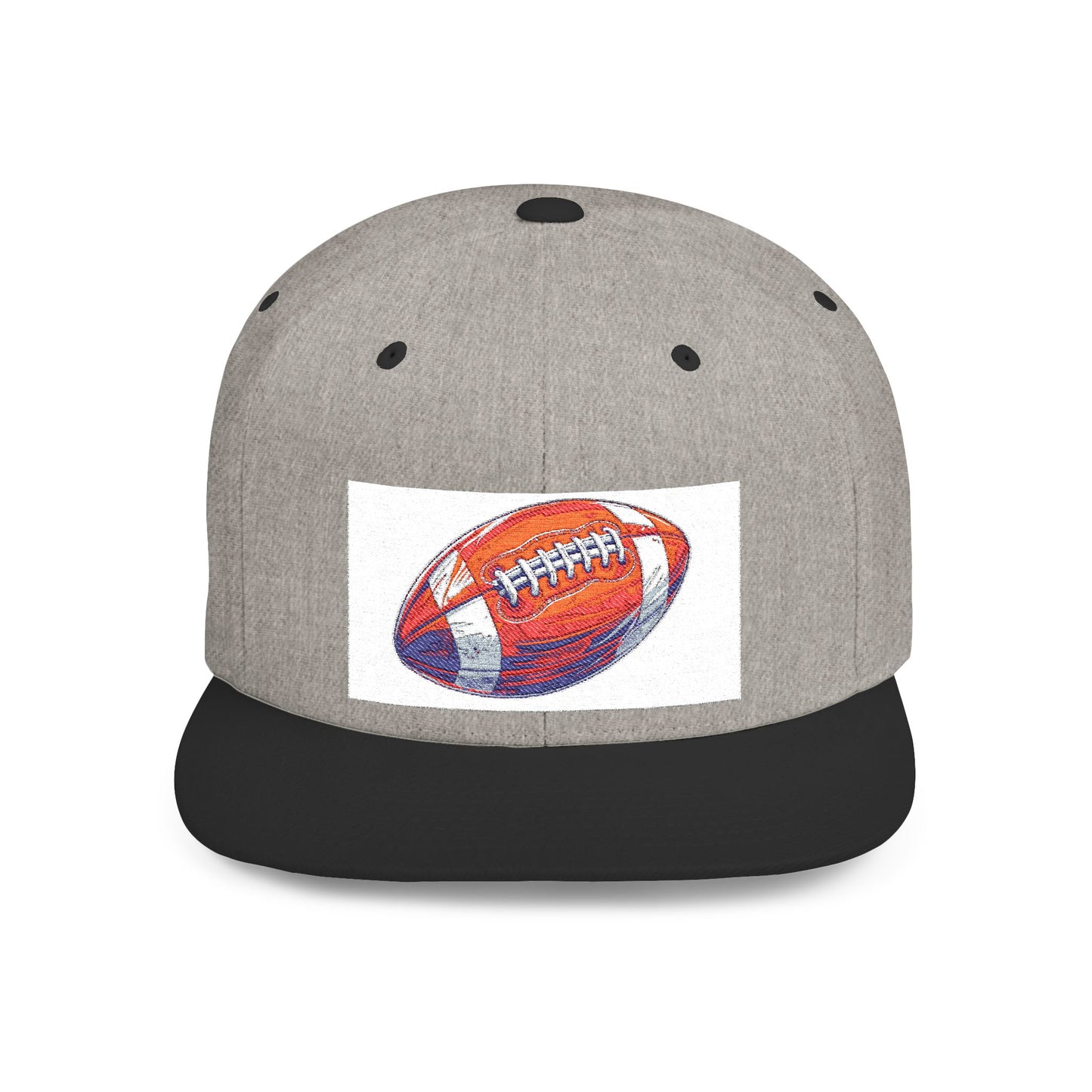 Football Flat Bill Snapback Hat, Casual Sports Cap, Gift for Sports Fans, Perfect for Game Day, Tailgating