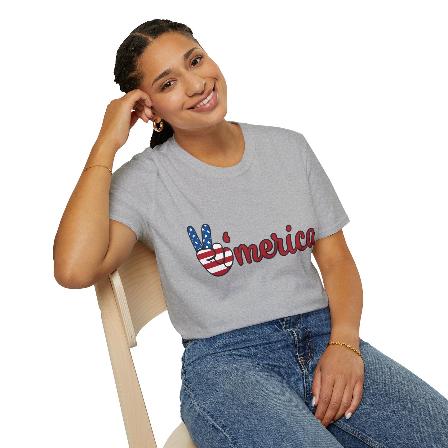 Unisex Graphic T-Shirt with America and Sports Theme, Casual Wear, Unisex Apparel, USA Pride, Game Day Shirt, Holiday Gift
