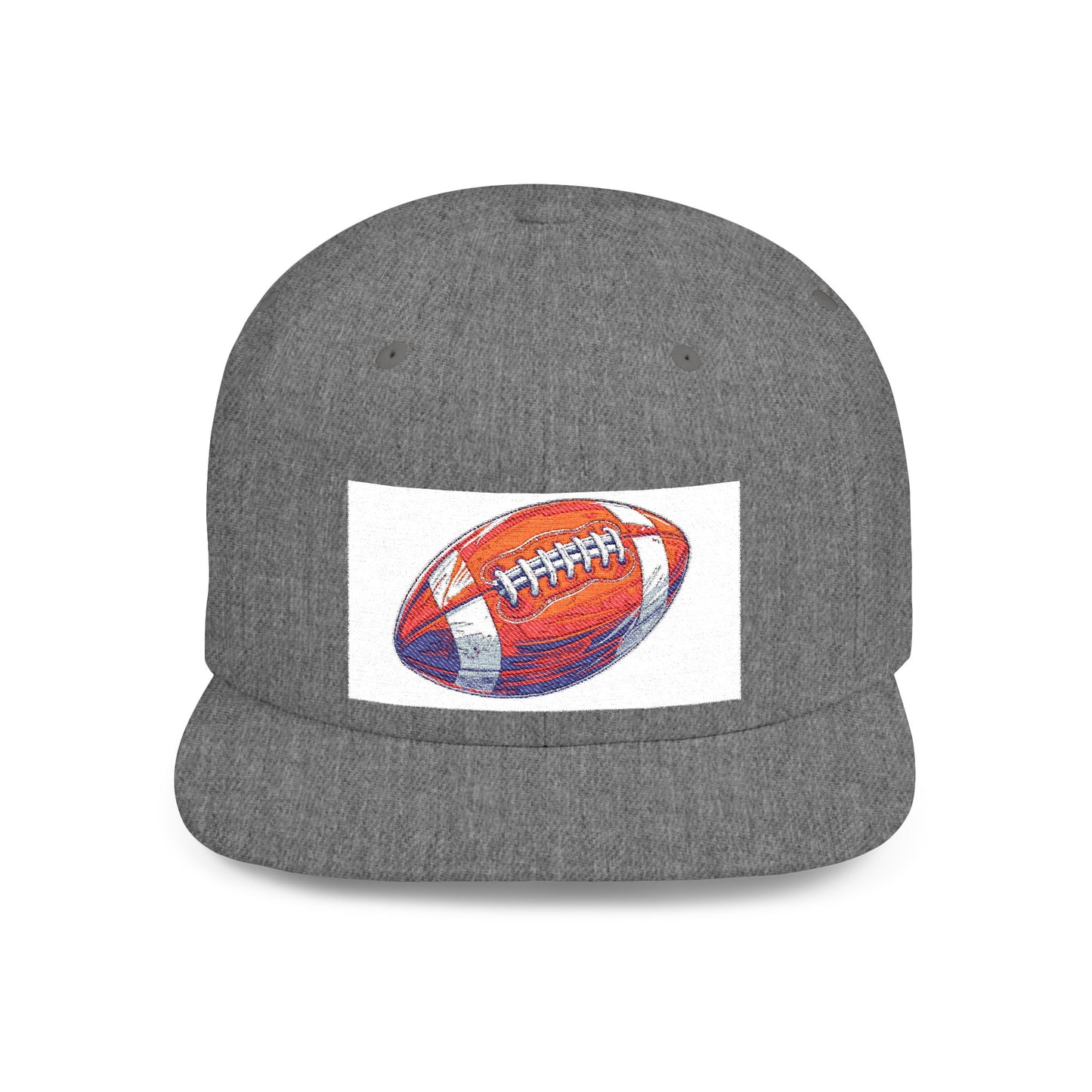 Football Flat Bill Snapback Hat, Casual Sports Cap, Gift for Sports Fans, Perfect for Game Day, Tailgating
