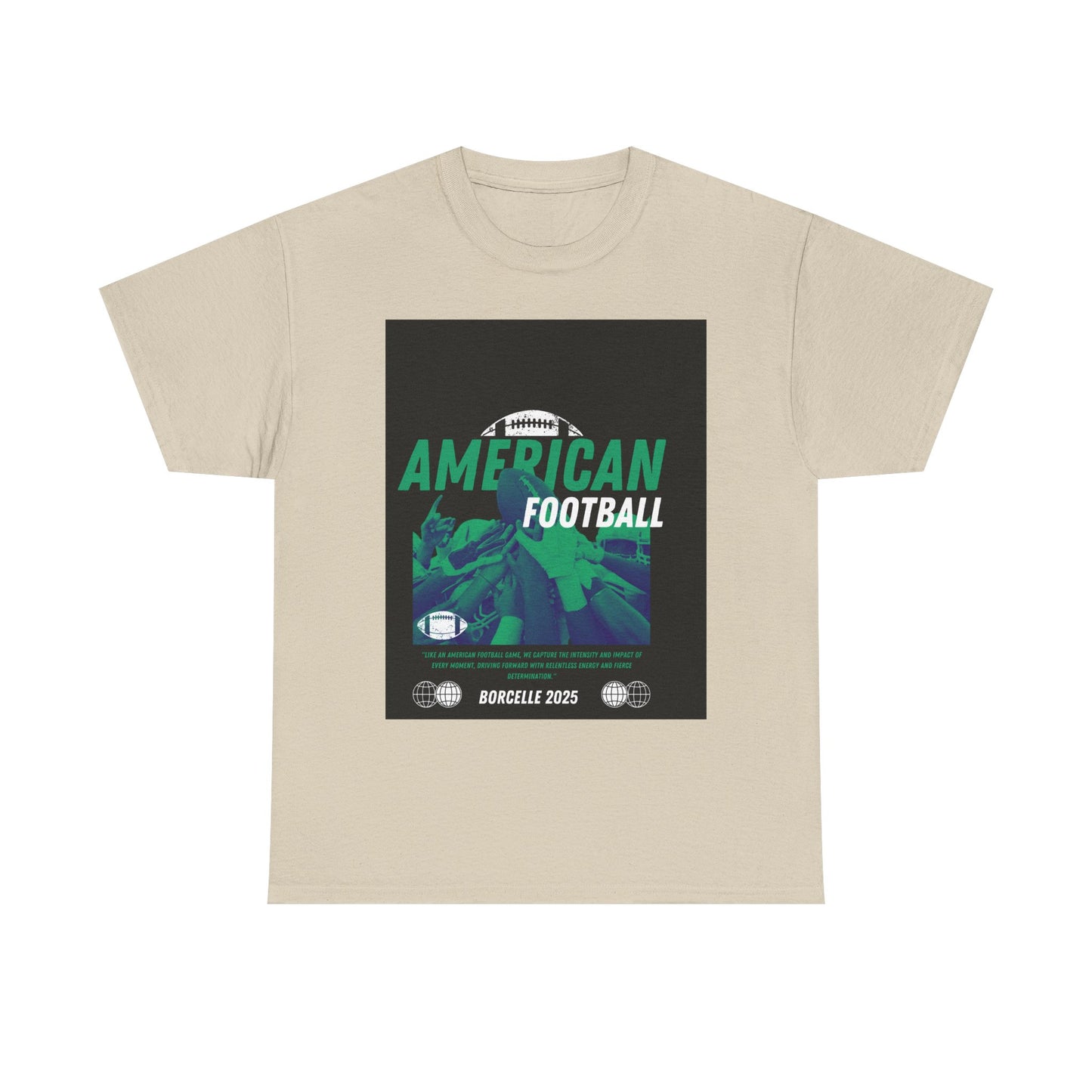 American Football Graphic Tee, Unisex Heavy Cotton T-Shirt, Sport Fan Apparel, Game Day Outfit, Casual Wear