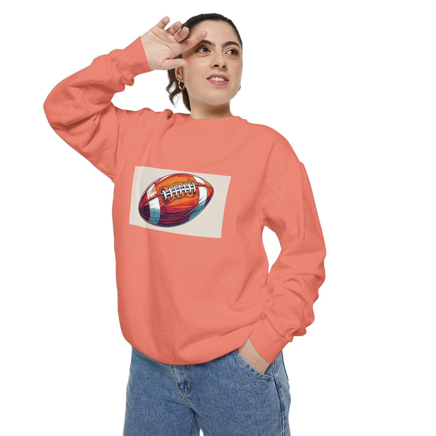 Football Graphic Sweatshirt - Cozy Unisex Apparel for Sports Fans, Gift for Athletes, Game Day Wear, Casual Streetwear, Gift for Him/Her