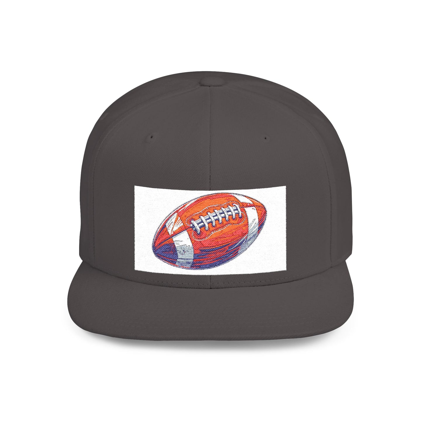 Football Flat Bill Snapback Hat, Casual Sports Cap, Gift for Sports Fans, Perfect for Game Day, Tailgating