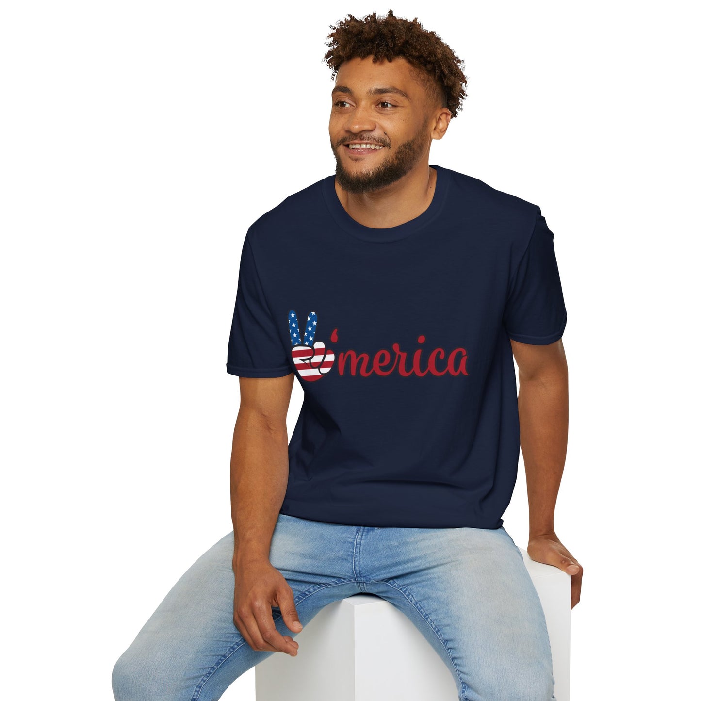 Unisex Graphic T-Shirt with America and Sports Theme, Casual Wear, Unisex Apparel, USA Pride, Game Day Shirt, Holiday Gift