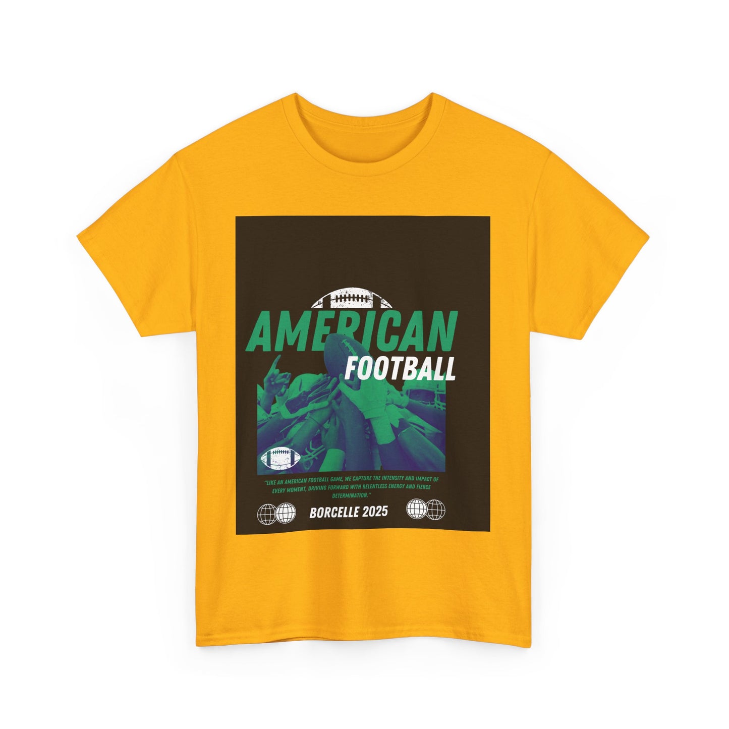 American Football Graphic Tee, Unisex Heavy Cotton T-Shirt, Sport Fan Apparel, Game Day Outfit, Casual Wear