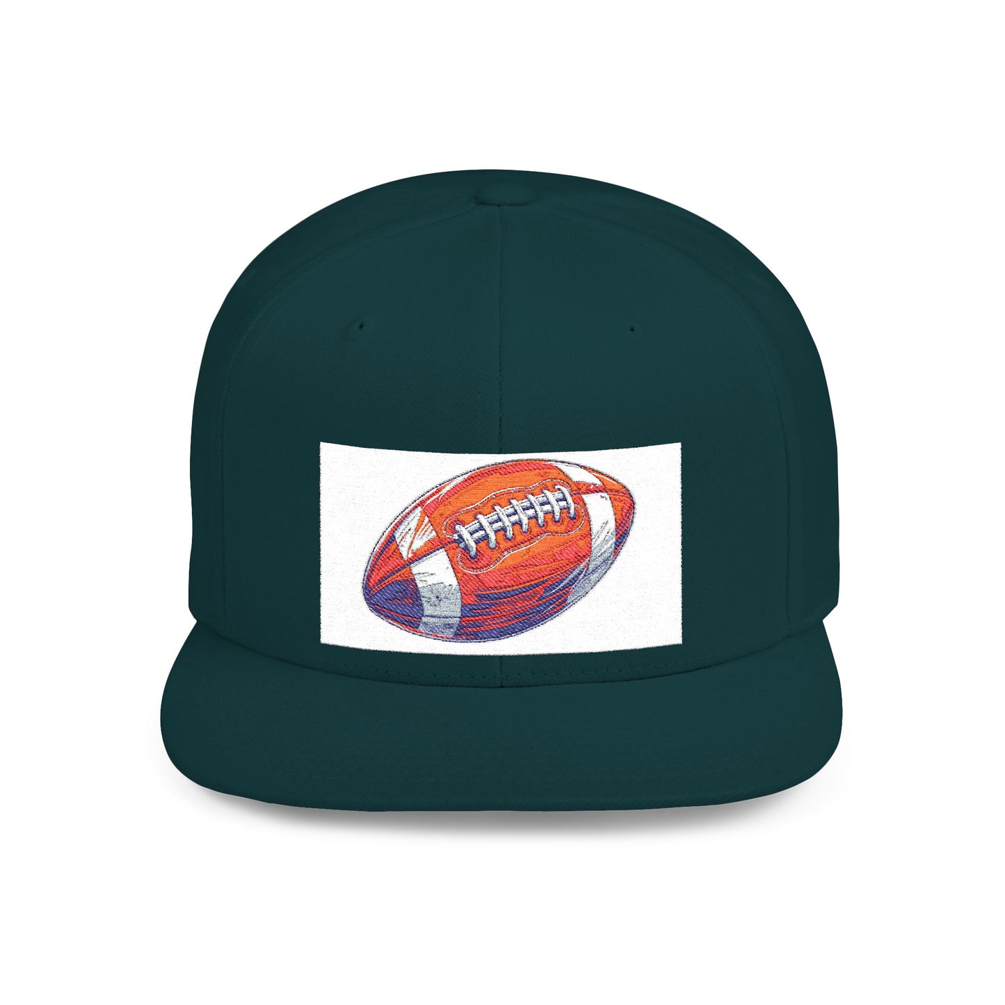 Football Flat Bill Snapback Hat, Casual Sports Cap, Gift for Sports Fans, Perfect for Game Day, Tailgating
