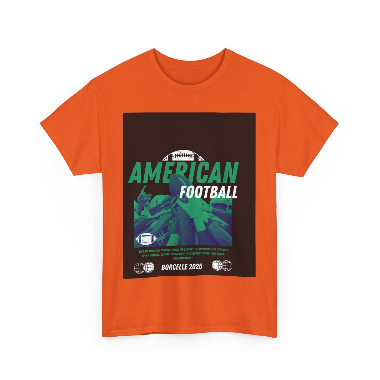 American Football Graphic Tee, Unisex Heavy Cotton T-Shirt, Sport Fan Apparel, Game Day Outfit, Casual Wear