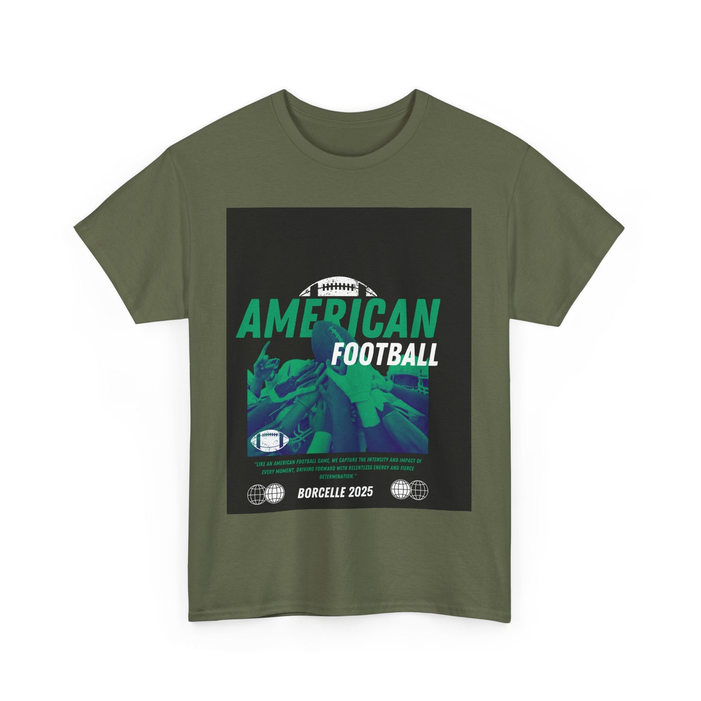 American Football Graphic Tee, Unisex Heavy Cotton T-Shirt, Sport Fan Apparel, Game Day Outfit, Casual Wear