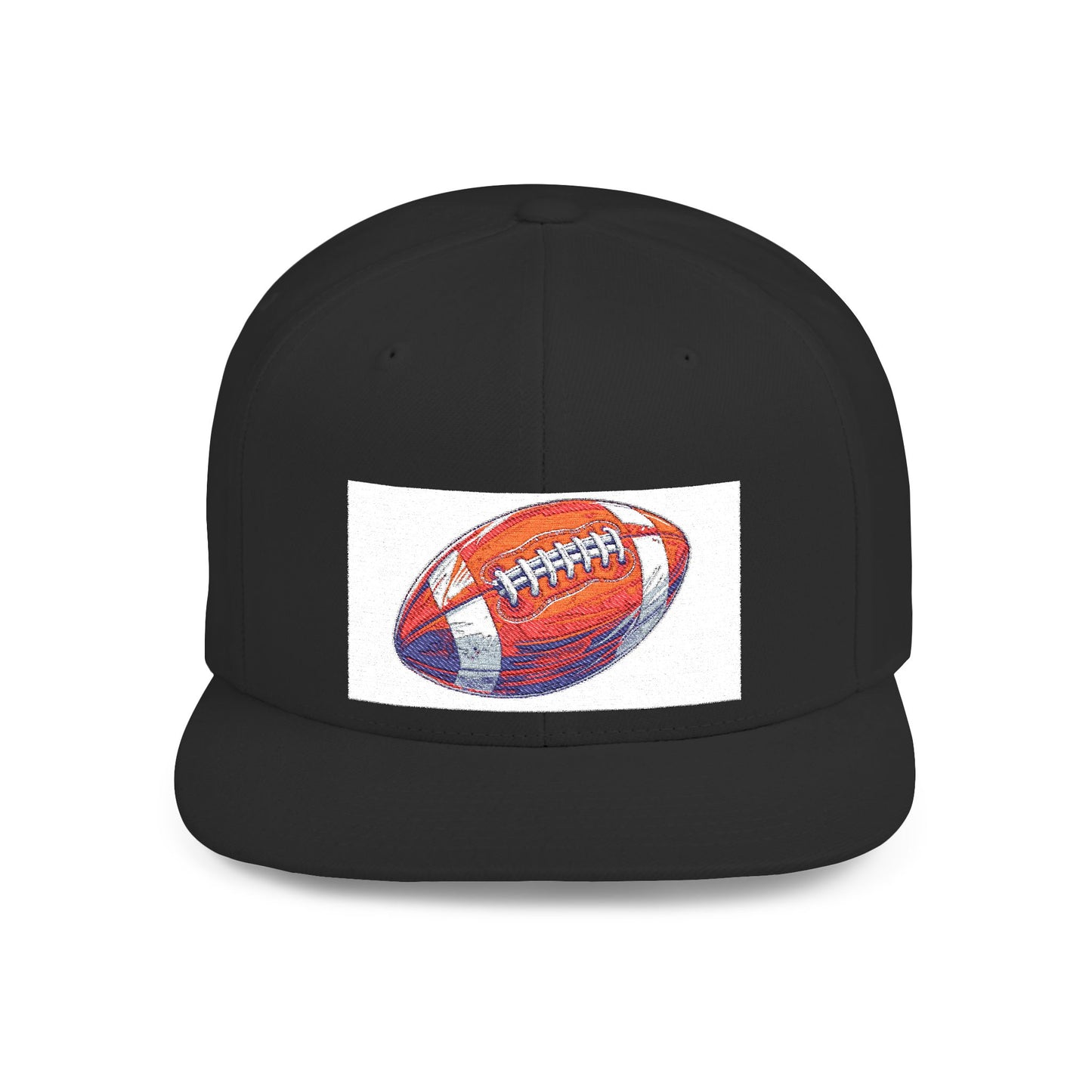 Football Flat Bill Snapback Hat, Casual Sports Cap, Gift for Sports Fans, Perfect for Game Day, Tailgating