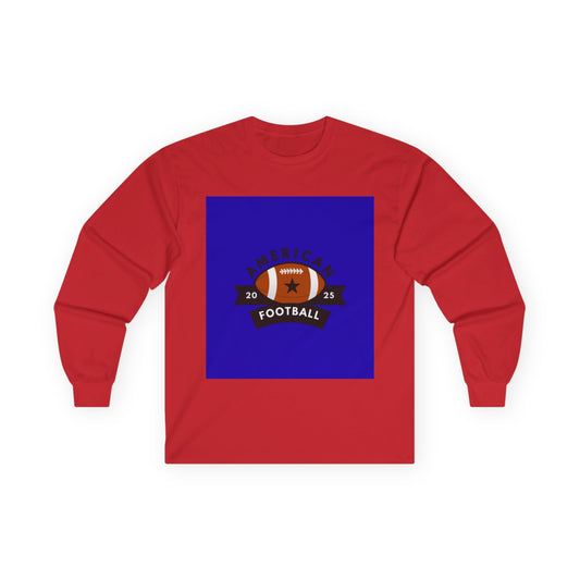 American Football Long Sleeve Tee, Unisex Cotton Shirt, Sports Tee, Game Day Apparel, Football Lover Gift