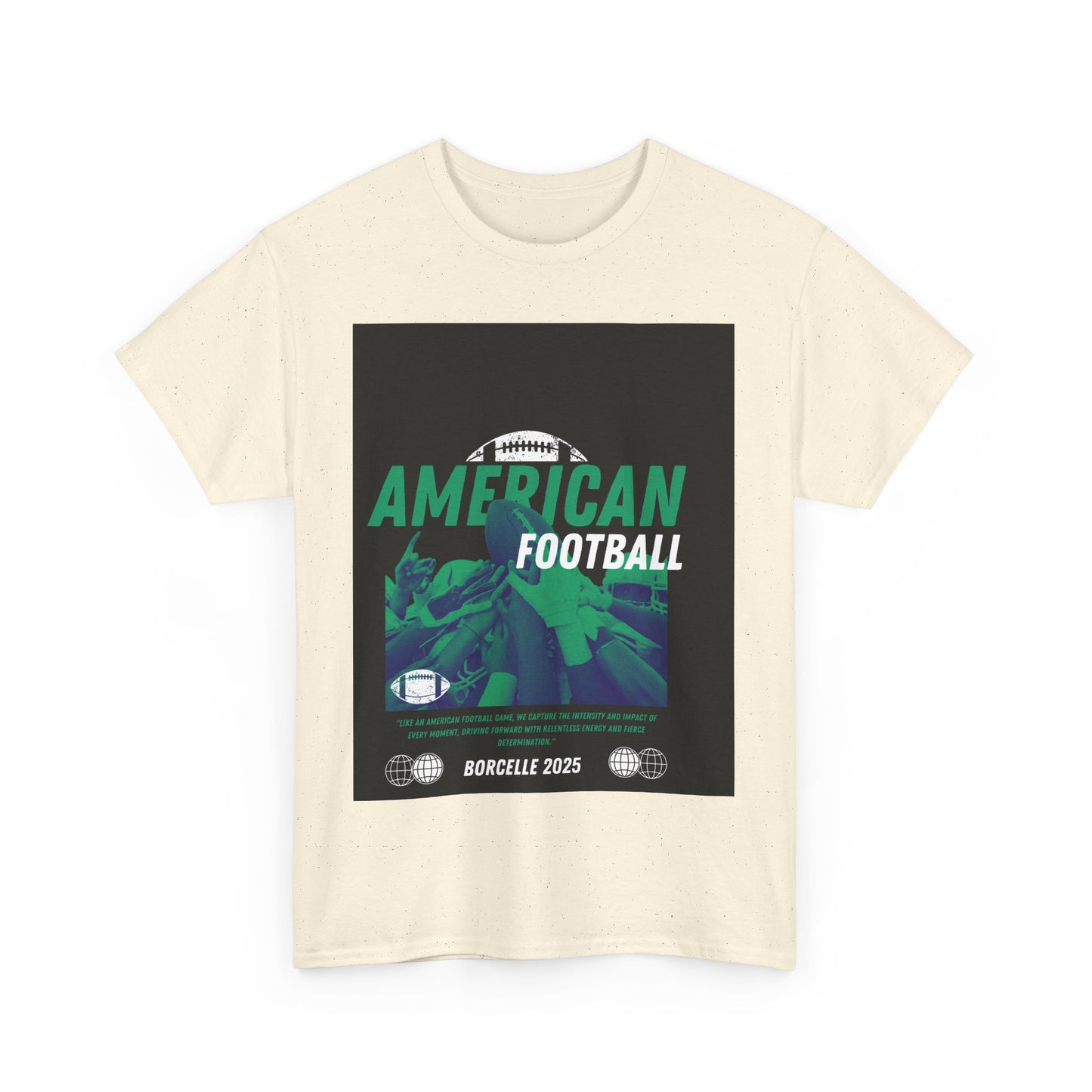 American Football Graphic Tee, Unisex Heavy Cotton T-Shirt, Sport Fan Apparel, Game Day Outfit, Casual Wear