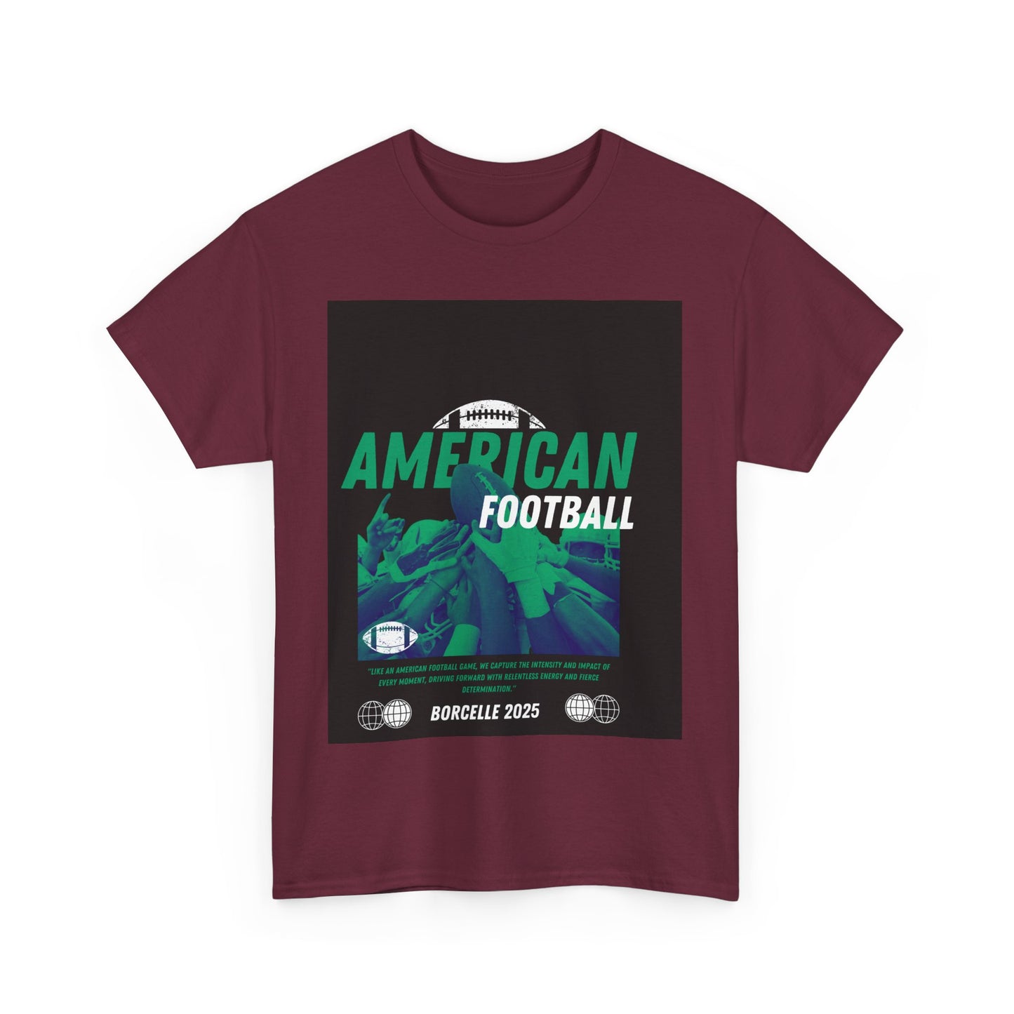 American Football Graphic Tee, Unisex Heavy Cotton T-Shirt, Sport Fan Apparel, Game Day Outfit, Casual Wear
