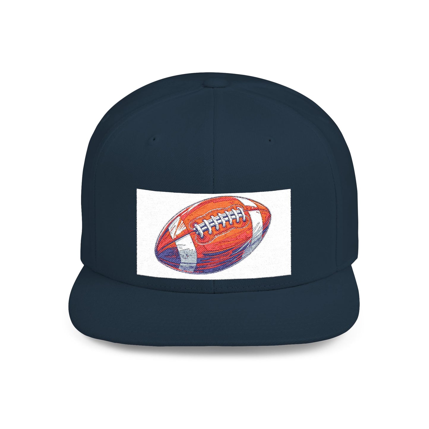 Football Flat Bill Snapback Hat, Casual Sports Cap, Gift for Sports Fans, Perfect for Game Day, Tailgating