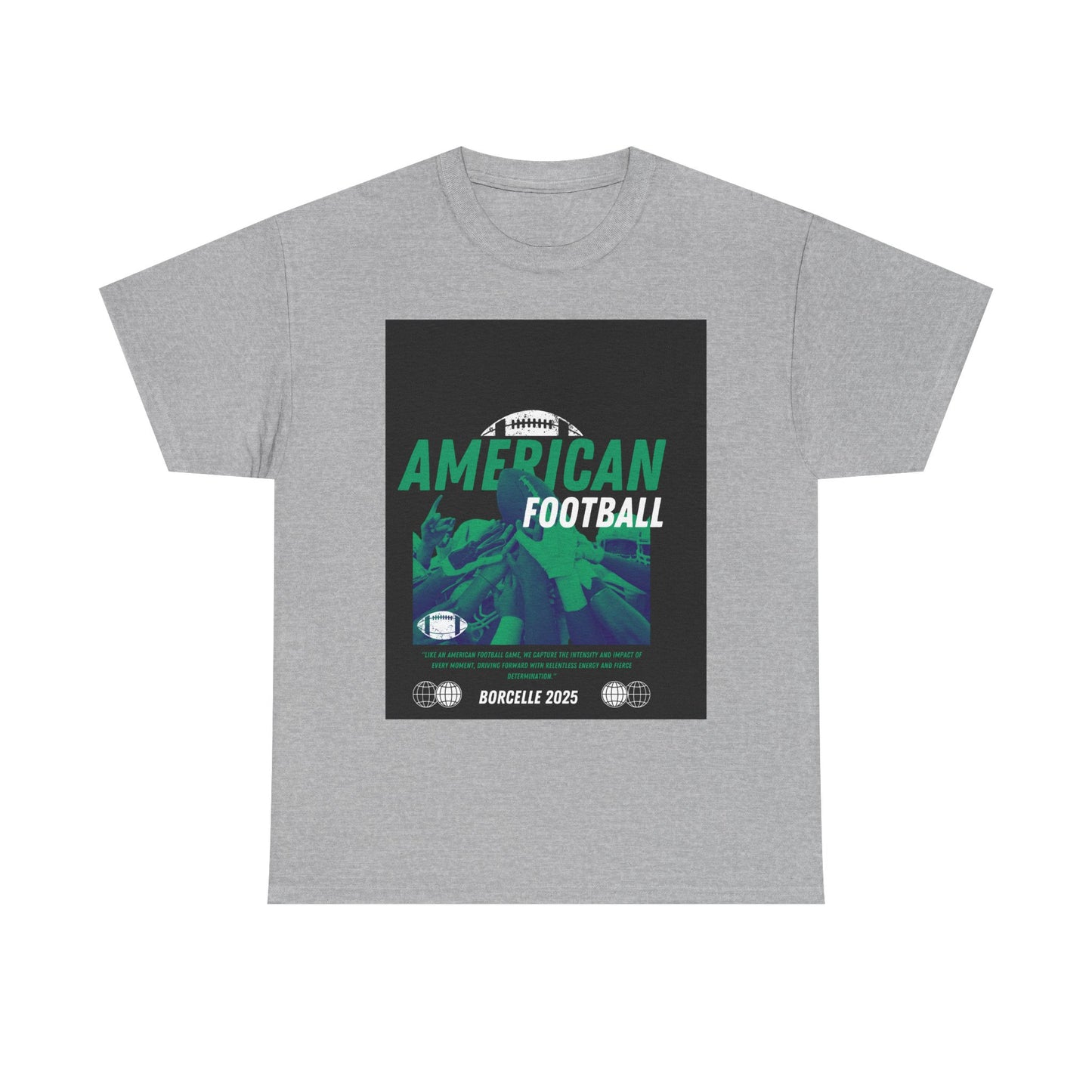 American Football Graphic Tee, Unisex Heavy Cotton T-Shirt, Sport Fan Apparel, Game Day Outfit, Casual Wear