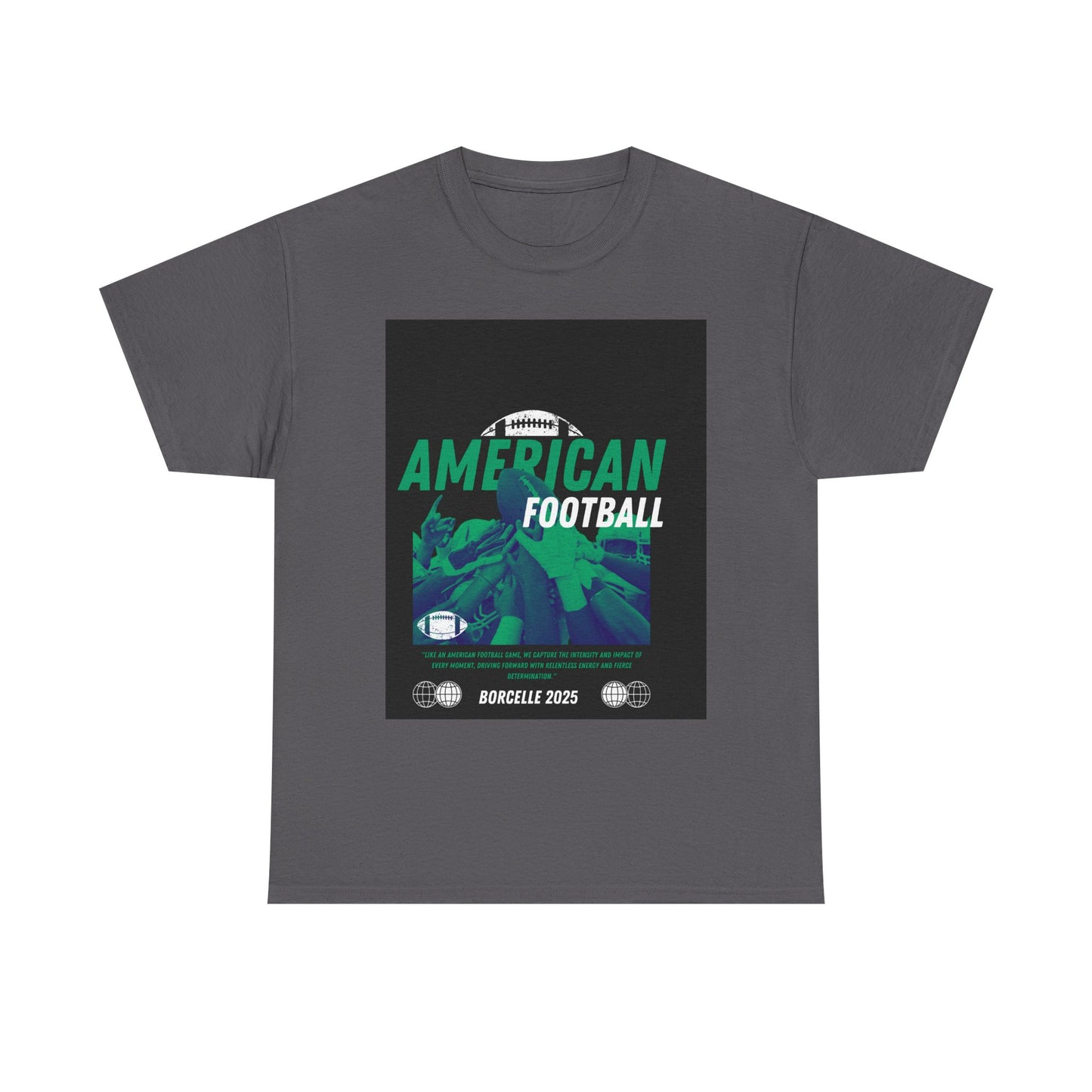 American Football Graphic Tee, Unisex Heavy Cotton T-Shirt, Sport Fan Apparel, Game Day Outfit, Casual Wear