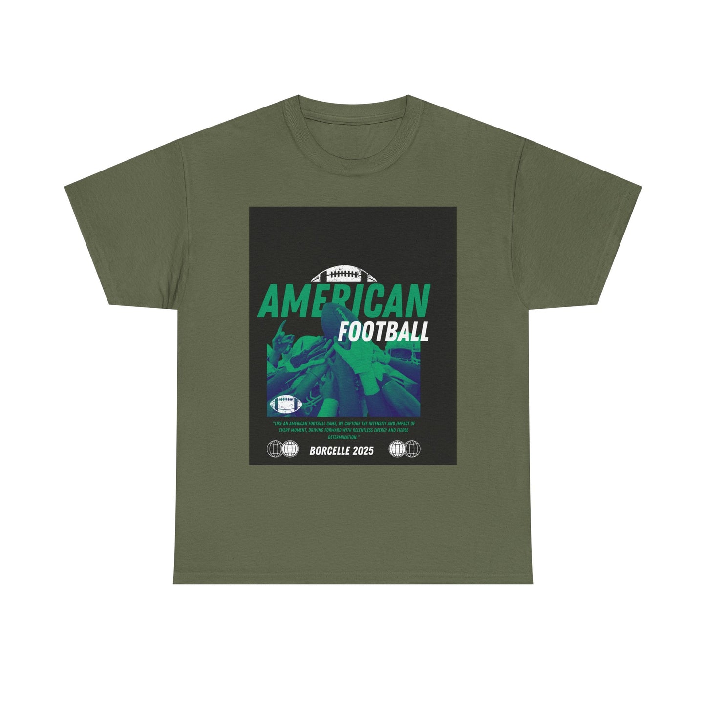 American Football Graphic Tee, Unisex Heavy Cotton T-Shirt, Sport Fan Apparel, Game Day Outfit, Casual Wear