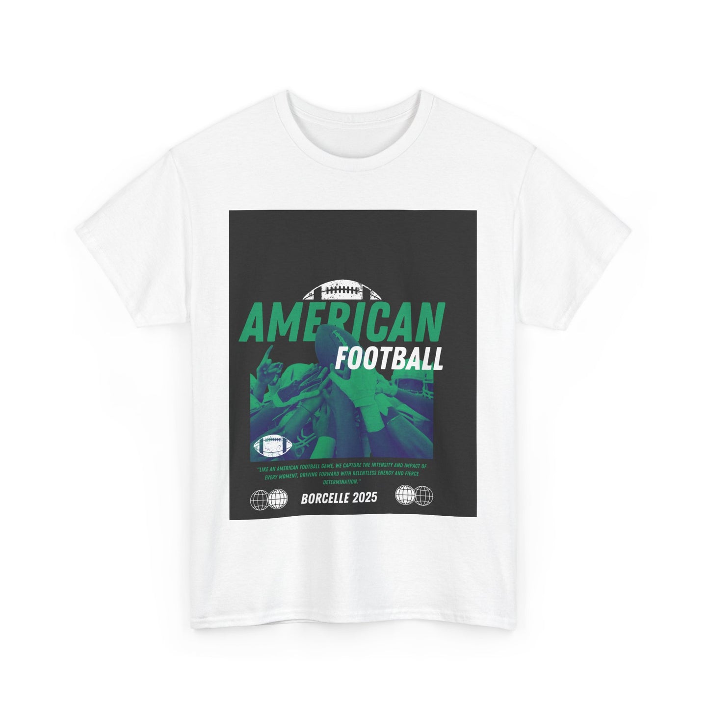 American Football Graphic Tee, Unisex Heavy Cotton T-Shirt, Sport Fan Apparel, Game Day Outfit, Casual Wear