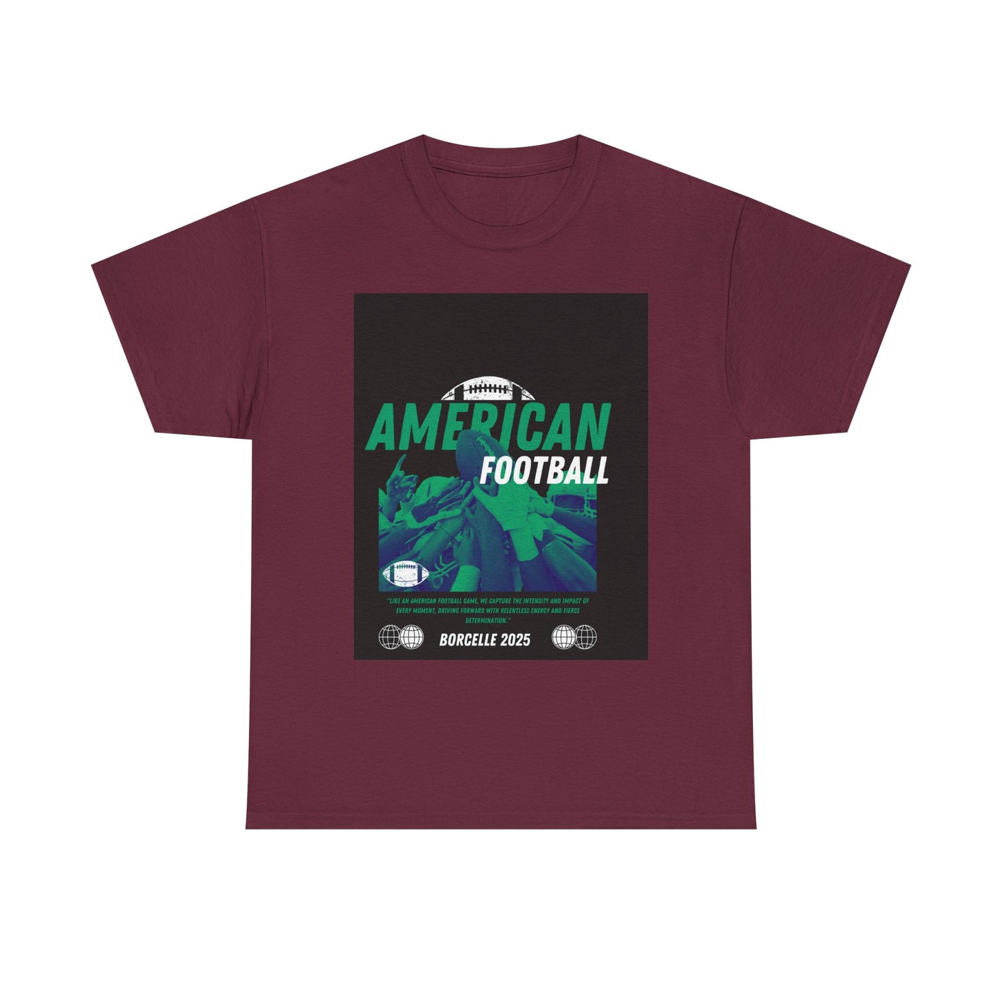 American Football Graphic Tee, Unisex Heavy Cotton T-Shirt, Sport Fan Apparel, Game Day Outfit, Casual Wear