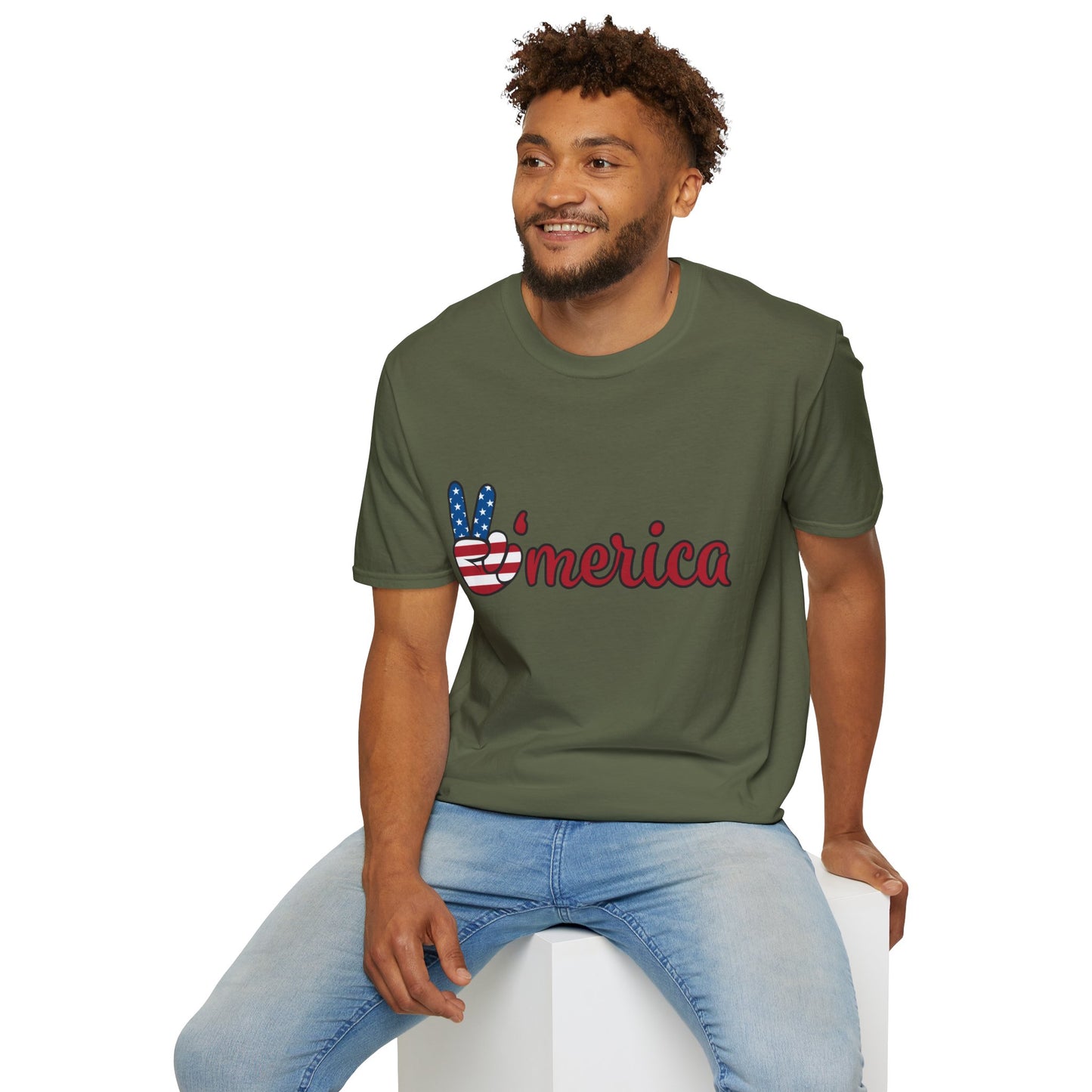 Unisex Graphic T-Shirt with America and Sports Theme, Casual Wear, Unisex Apparel, USA Pride, Game Day Shirt, Holiday Gift