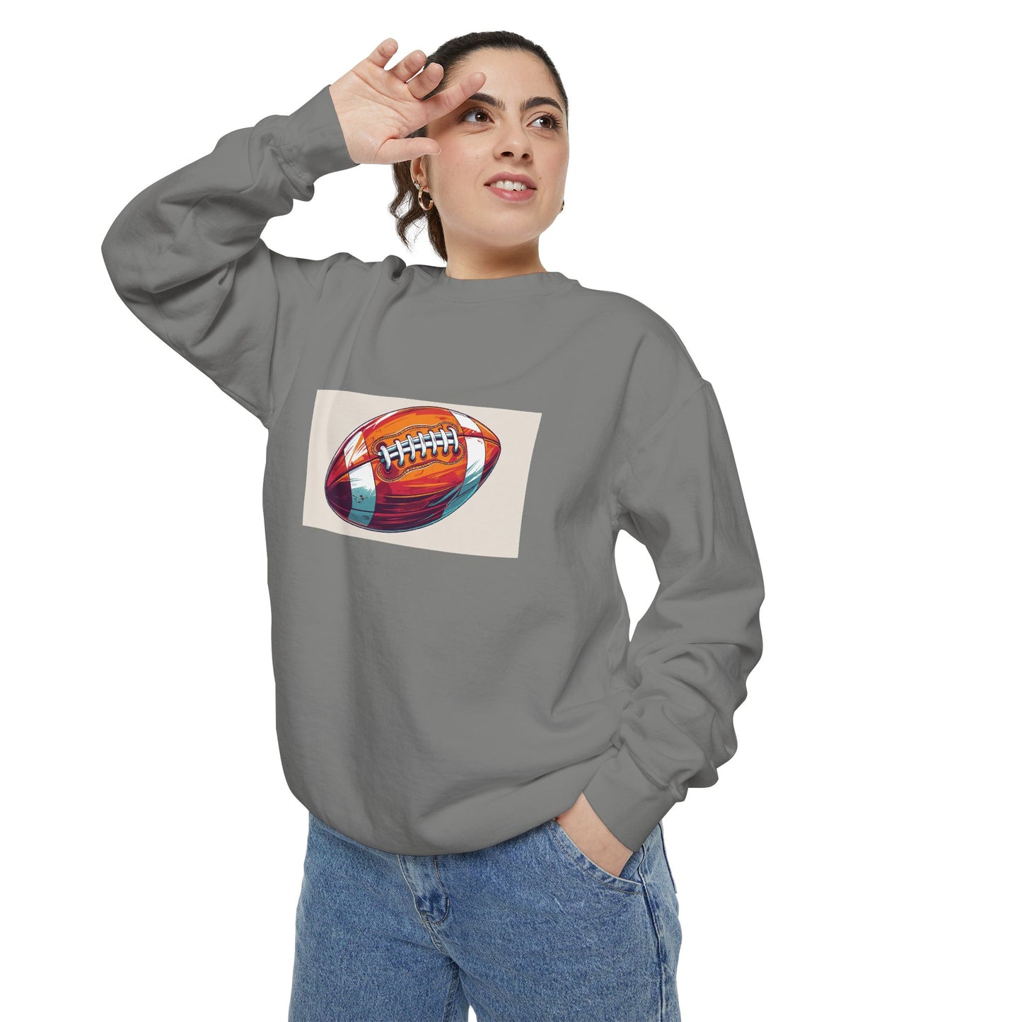 Football Graphic Sweatshirt - Cozy Unisex Apparel for Sports Fans, Gift for Athletes, Game Day Wear, Casual Streetwear, Gift for Him/Her