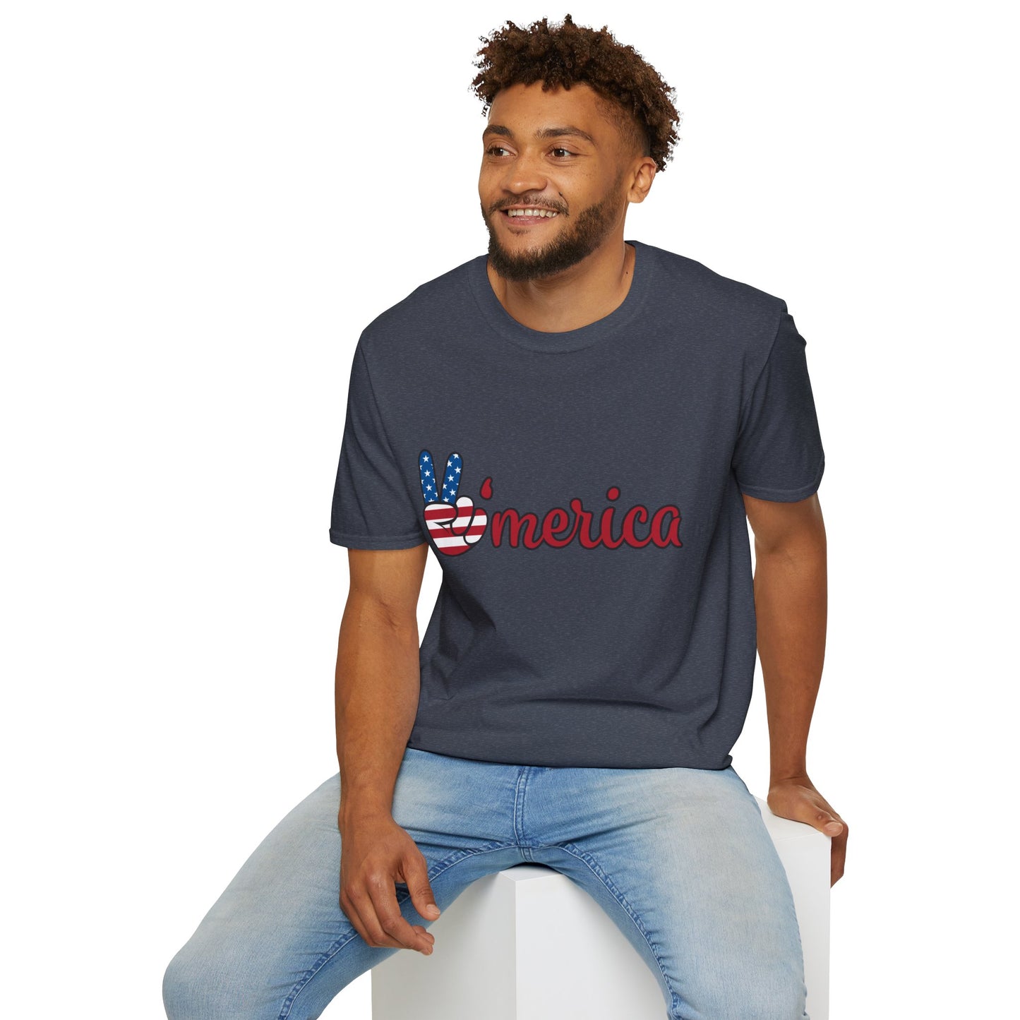 Unisex Graphic T-Shirt with America and Sports Theme, Casual Wear, Unisex Apparel, USA Pride, Game Day Shirt, Holiday Gift