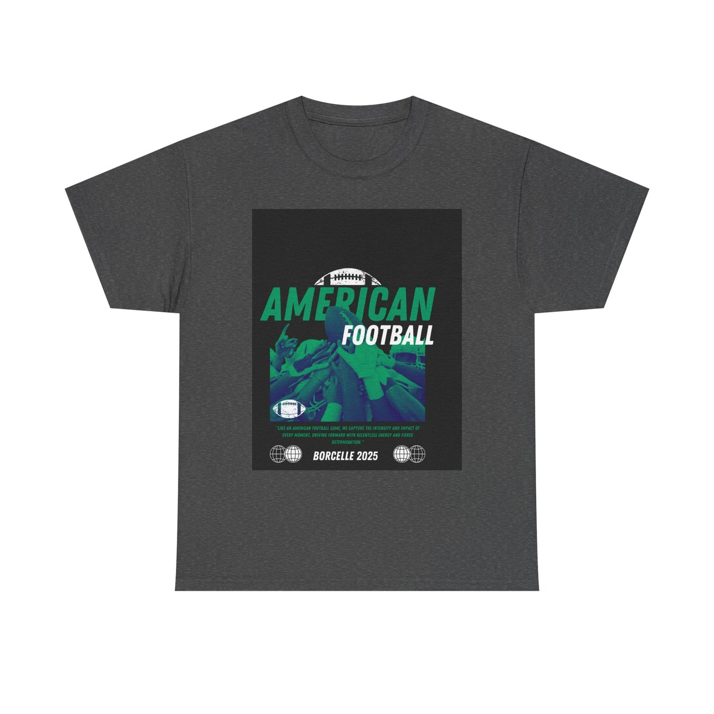American Football Graphic Tee, Unisex Heavy Cotton T-Shirt, Sport Fan Apparel, Game Day Outfit, Casual Wear