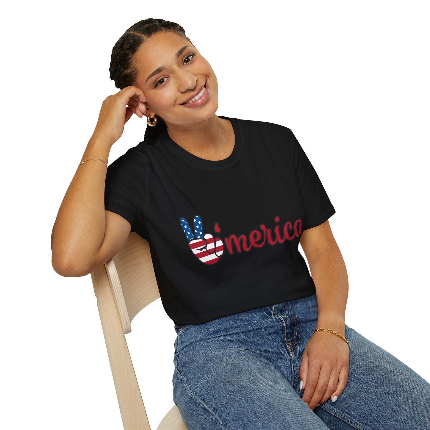 Unisex Graphic T-Shirt with America and Sports Theme, Casual Wear, Unisex Apparel, USA Pride, Game Day Shirt, Holiday Gift