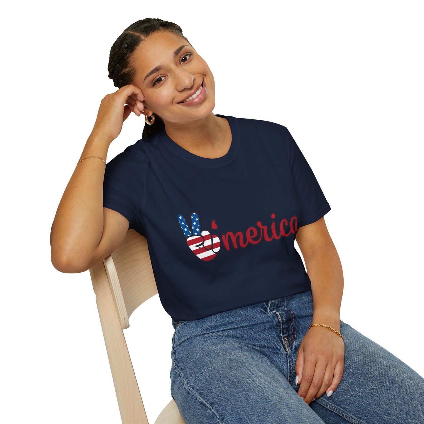 Unisex Graphic T-Shirt with America and Sports Theme, Casual Wear, Unisex Apparel, USA Pride, Game Day Shirt, Holiday Gift