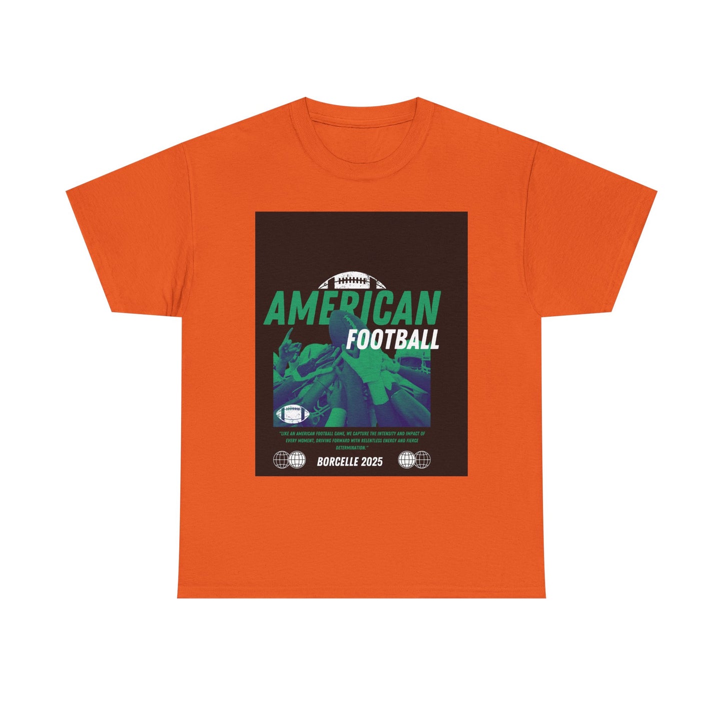 American Football Graphic Tee, Unisex Heavy Cotton T-Shirt, Sport Fan Apparel, Game Day Outfit, Casual Wear